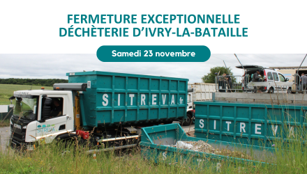 Fermeture exceptionnelle de la déchèterie d'Ivry-La-Bataille