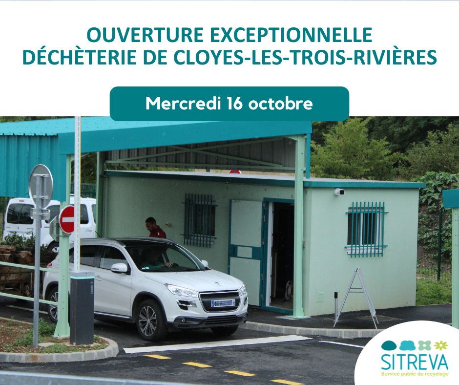 Ouverture exceptionnelle de la déchèterie de Cloyes-les-Trois-Rivières