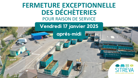 Fermeture exceptionnelle des déchèteries le 17 janvier 2025